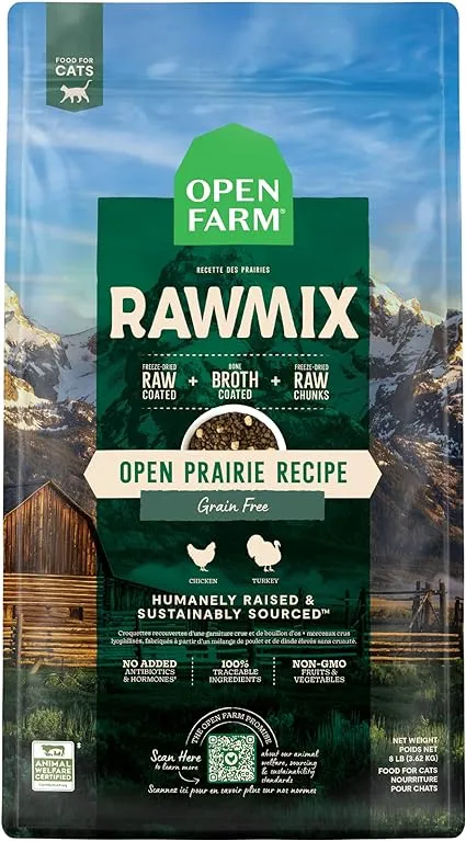 Open Farm RawMix Open Prairie Grain Free Dry Cat Food