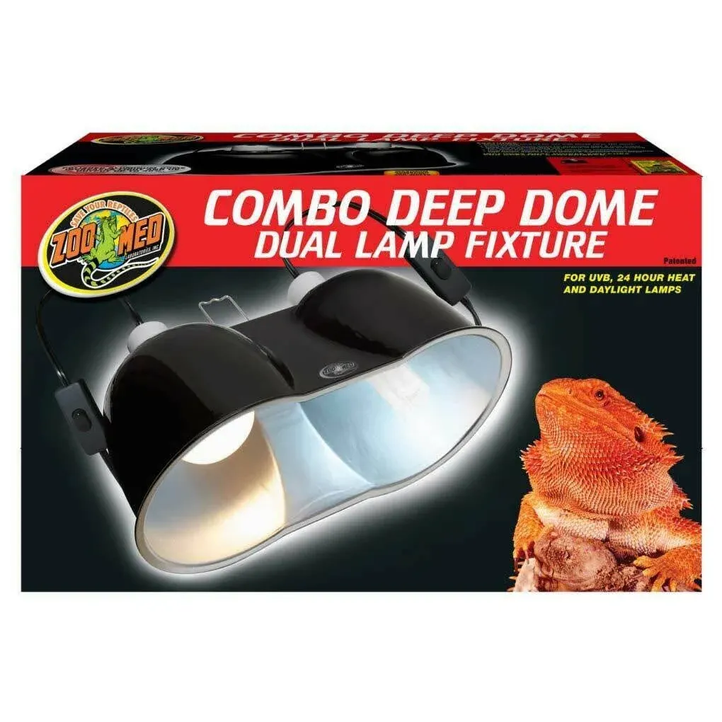 Zoo Med Combo Deep Dome Dual Lamp Fixture