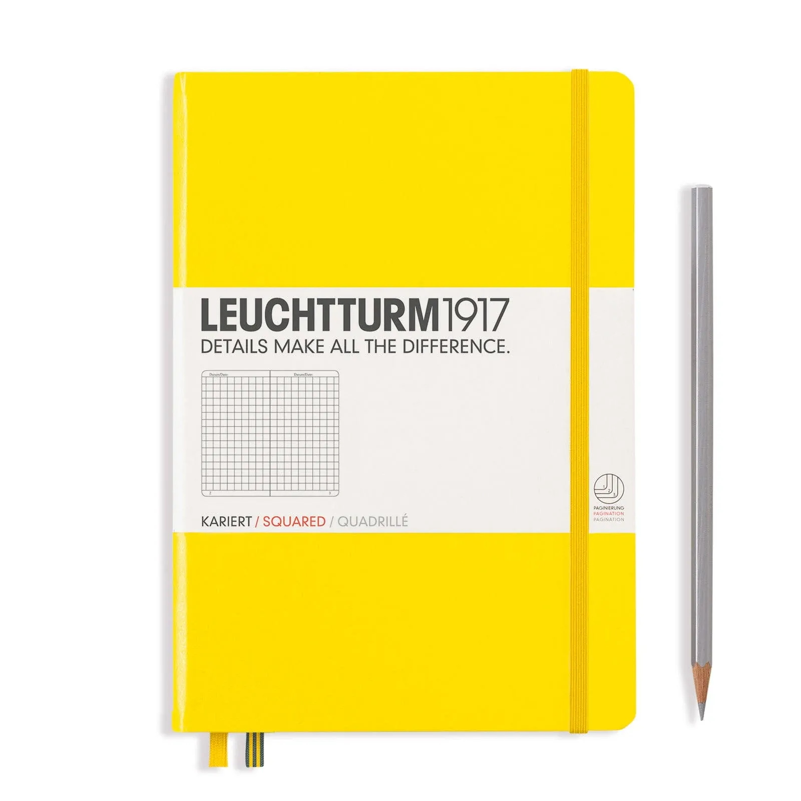 Leuchtturm1917 Notebook Medium A5 Squared - Lemon