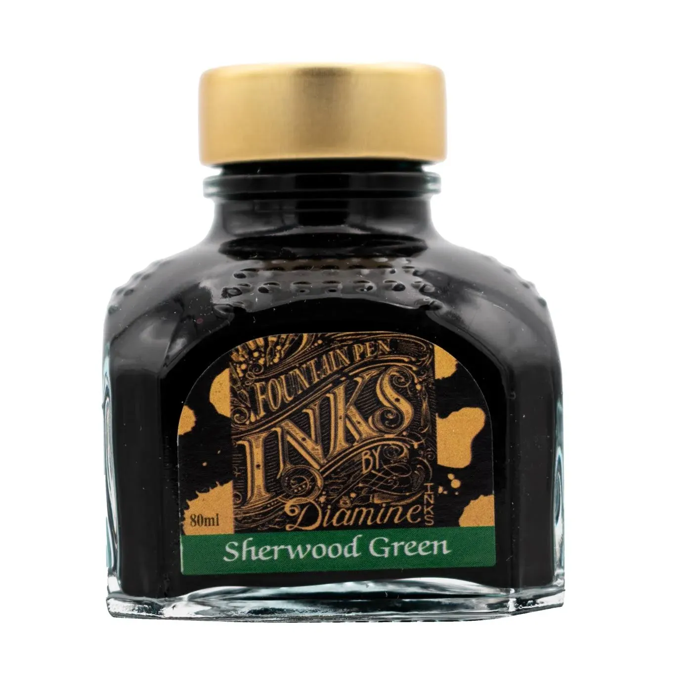 Diamine 80ml Sherwood Green fountain pen ink bottle