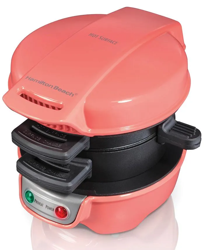 Hamilton Beach 25483 Breakfast Sandwich Maker, Coral