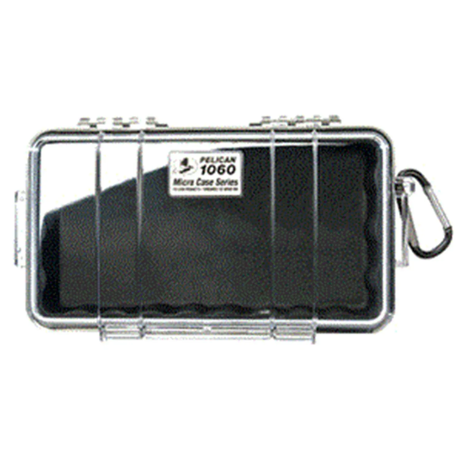 Pelican 1060 Watertight Micro Case, Rubber Liner - Clear/Black #1060-025-100