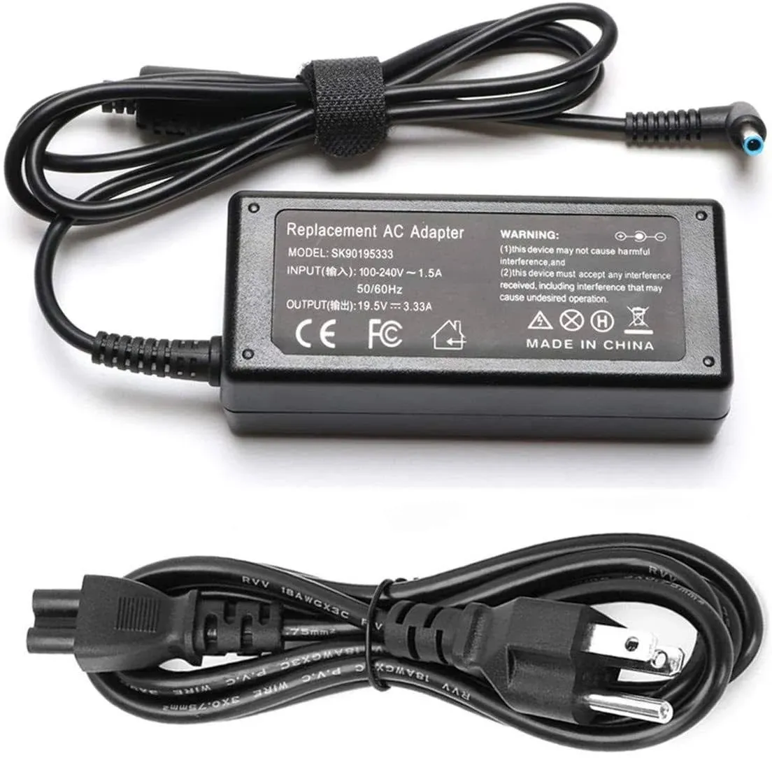 65W 45W Laptop Charger Compatible for HP Probook Envy Pavilion Stream EliteBook X360 11 12 14 13 15 17 Laptop Notebook PC AC Adapter Power Supply Cord - 10ft