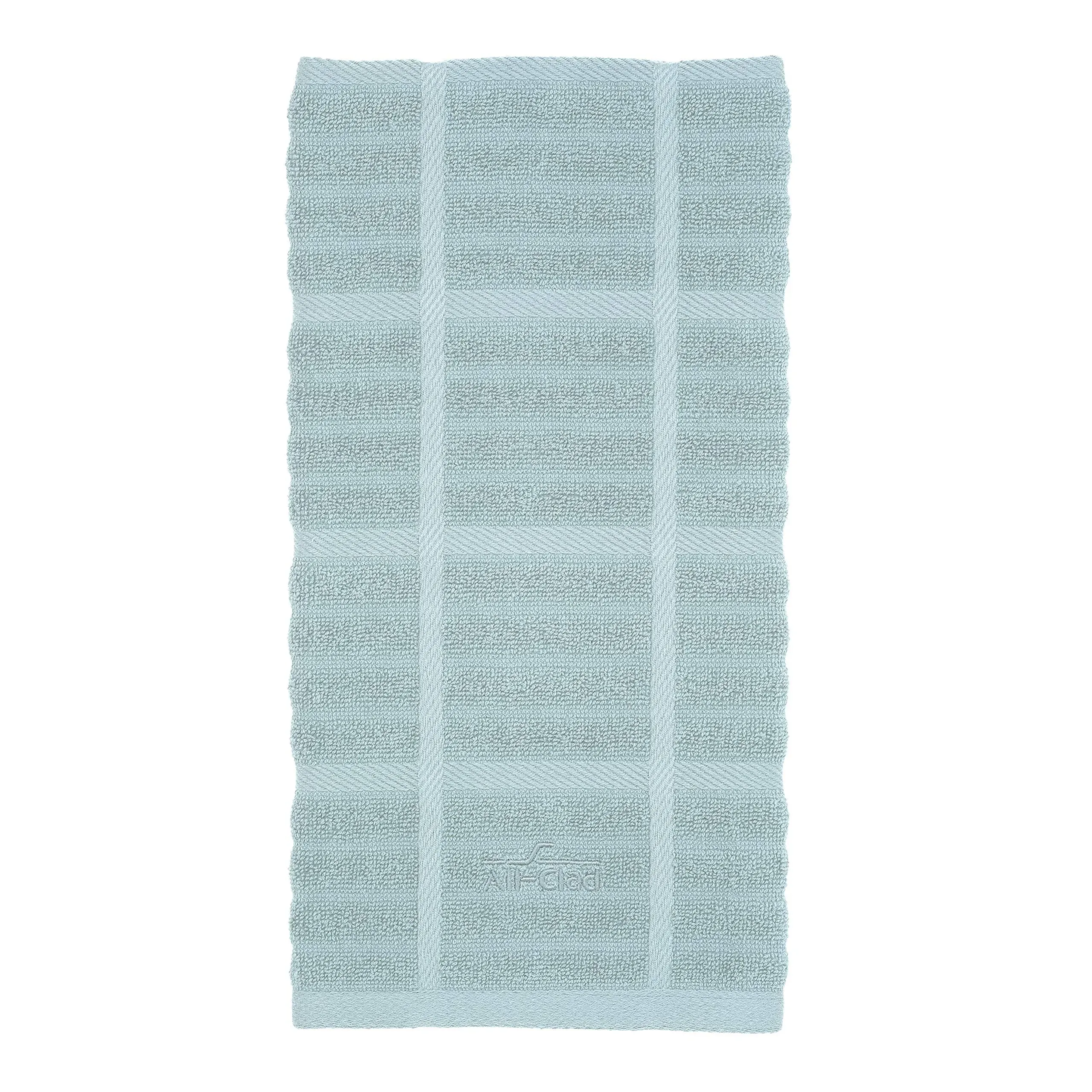 All-Clad Solid Kitchen Towel: Highly Absorbent - 100% Cotton, 17"x30" Towel for Cleaning & Drying Dishes, Glassware, or Countertops, 1-Pack, Rainfall