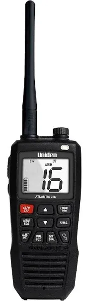 Uniden - Atlantis 275 Floating Handheld VHF Marine Radio