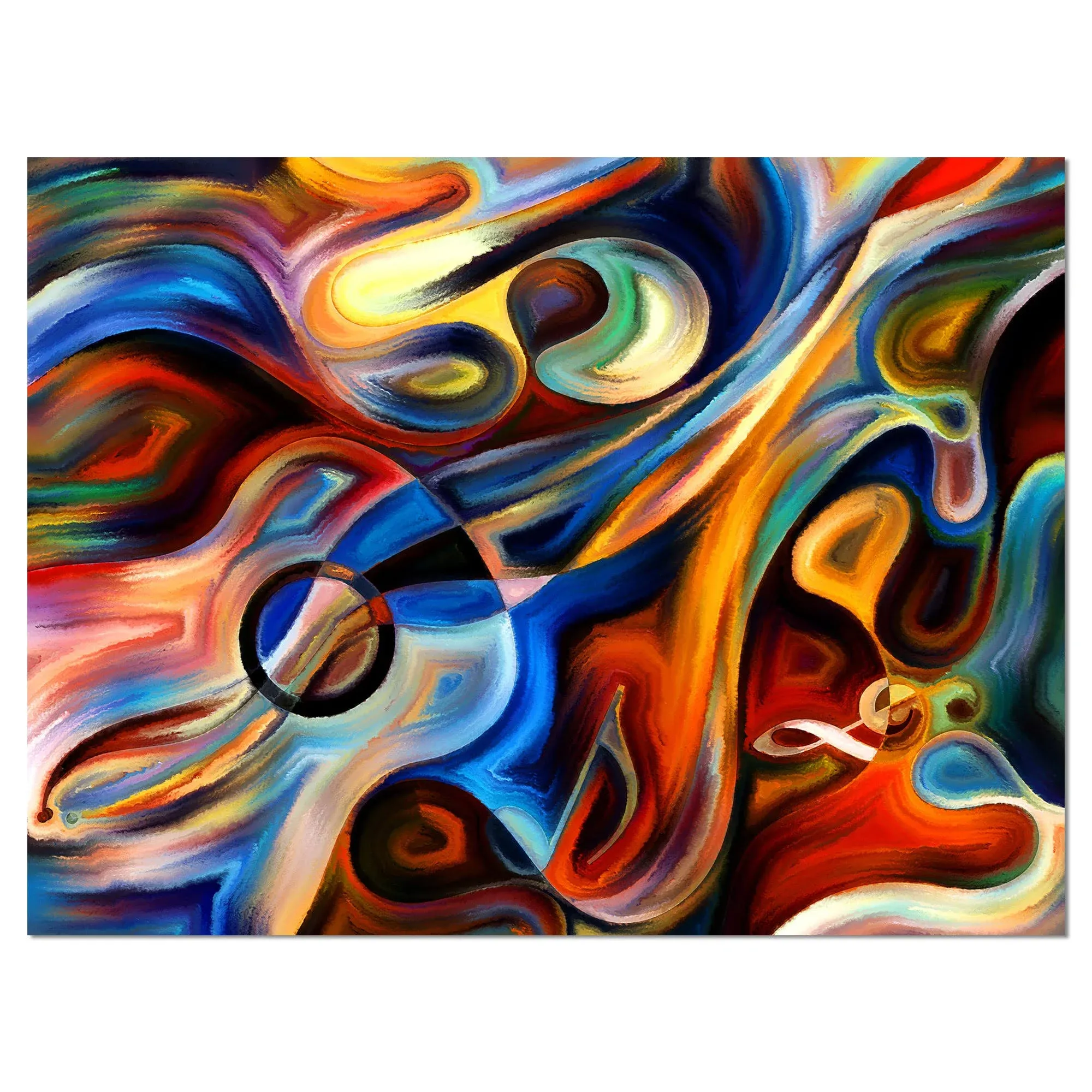 Designart - Abstract Music and Rhythm - Abstract Canvas Art Print