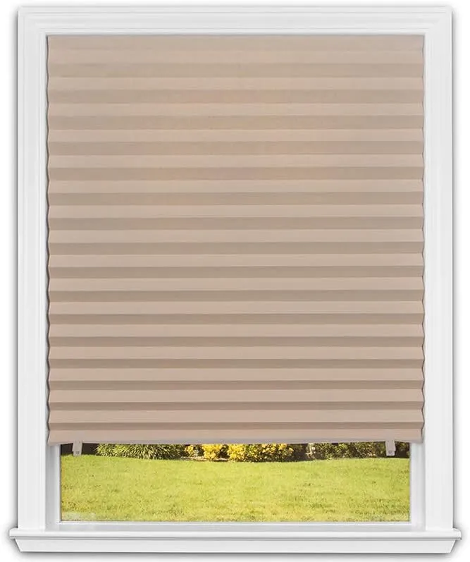 Redi Shade No Tools Original Light Filtering Pleated Paper Shade Natural, 48 in x 72 in, 6 Pack