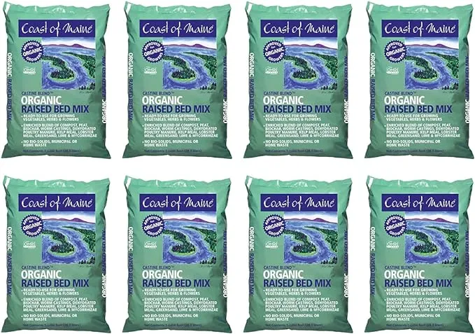 Coast of Maine Castine Blend Organic Raised Bed Soil Mix with All Natural...