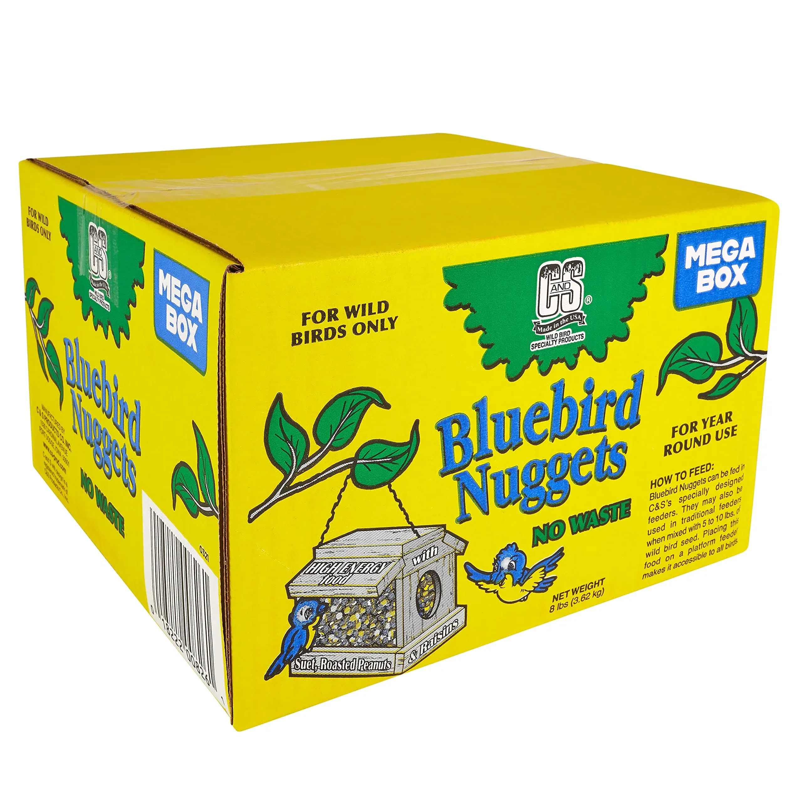 C&S Bluebird Nuggets Wild Bird Food, 8-lb Box