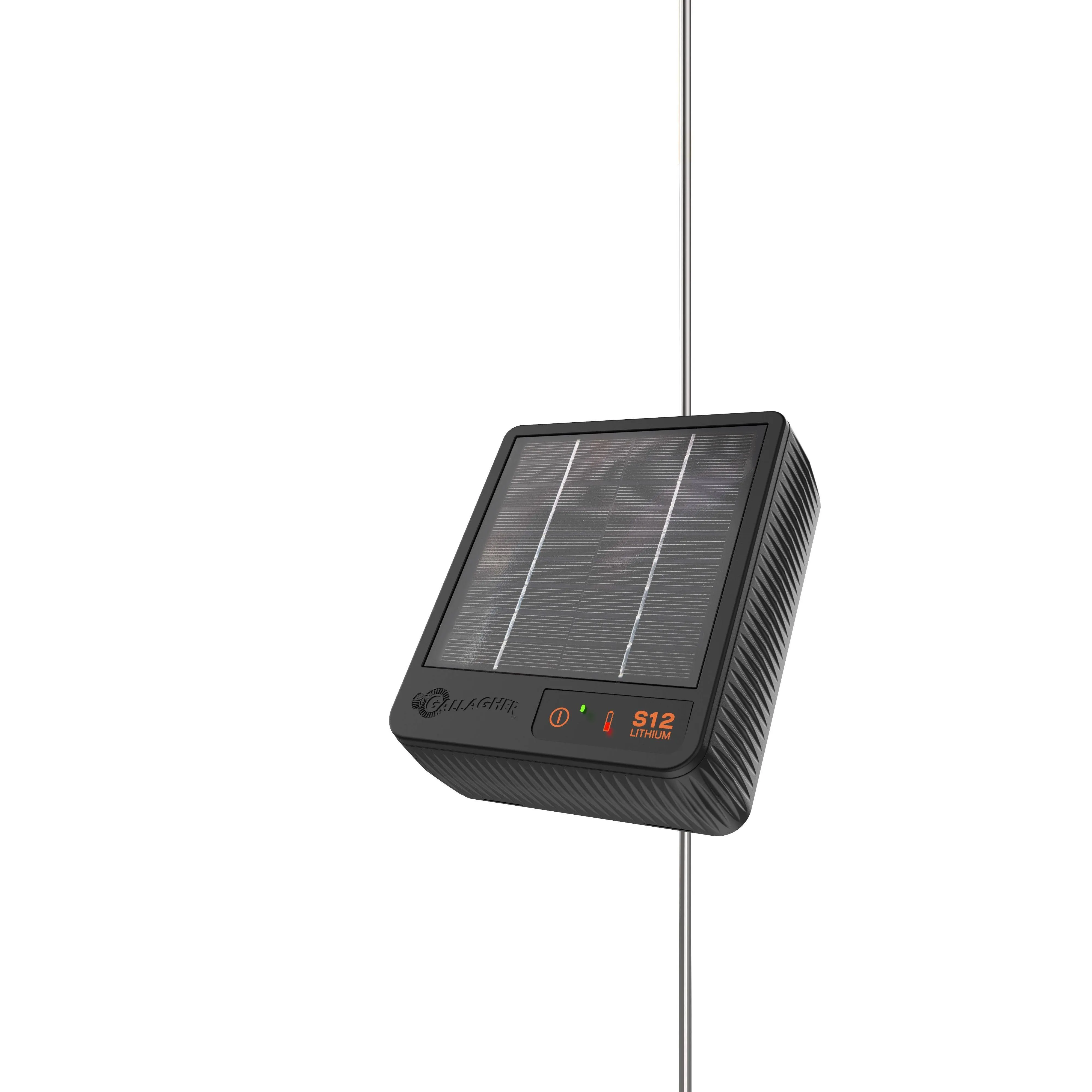 S12 Solar Electric Fence Charger | Powers Up to 4 Miles / 18 Acres of Fence |...