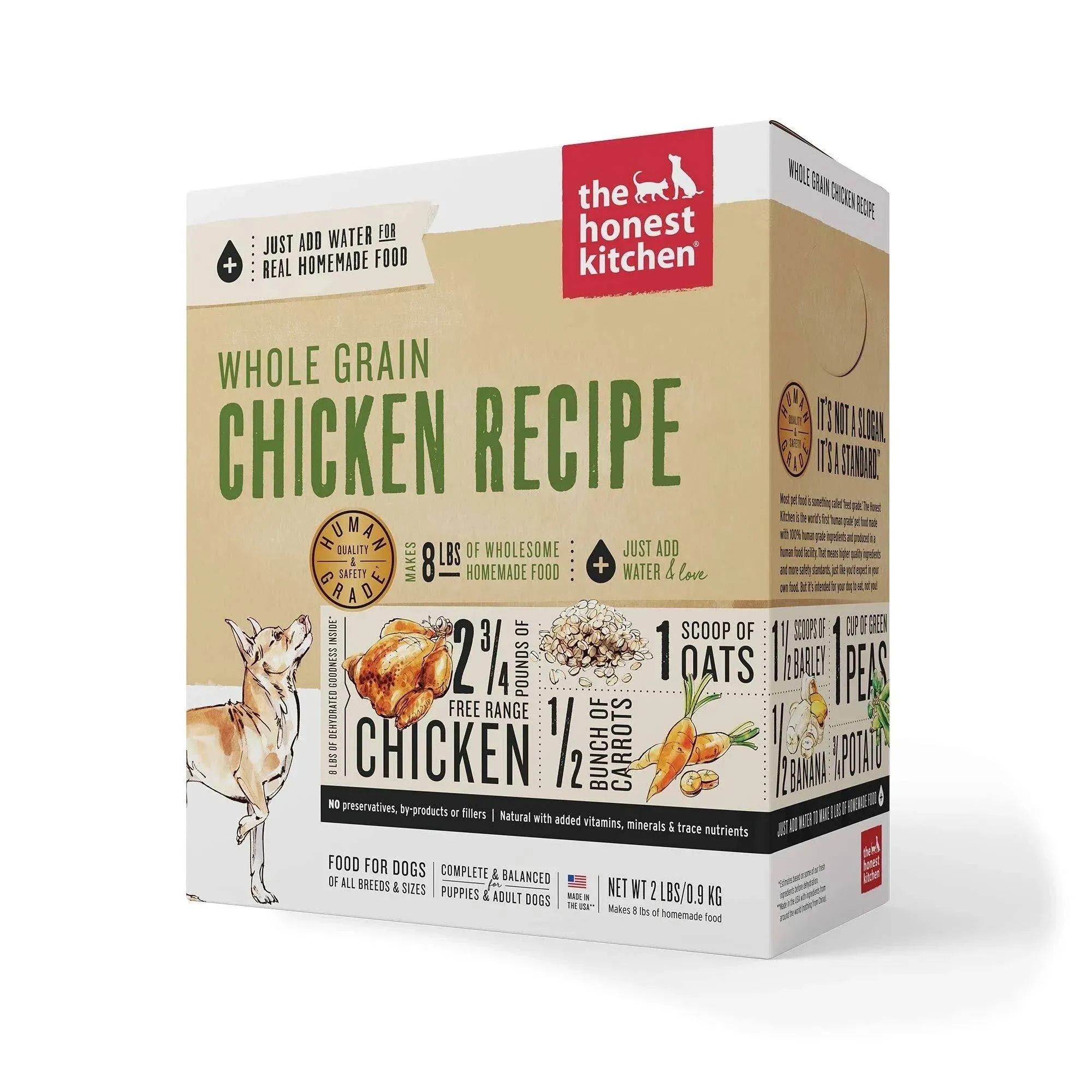 The Honest Kitchen Dehydrated Whole Grain Chicken Dog Food 10 lbs