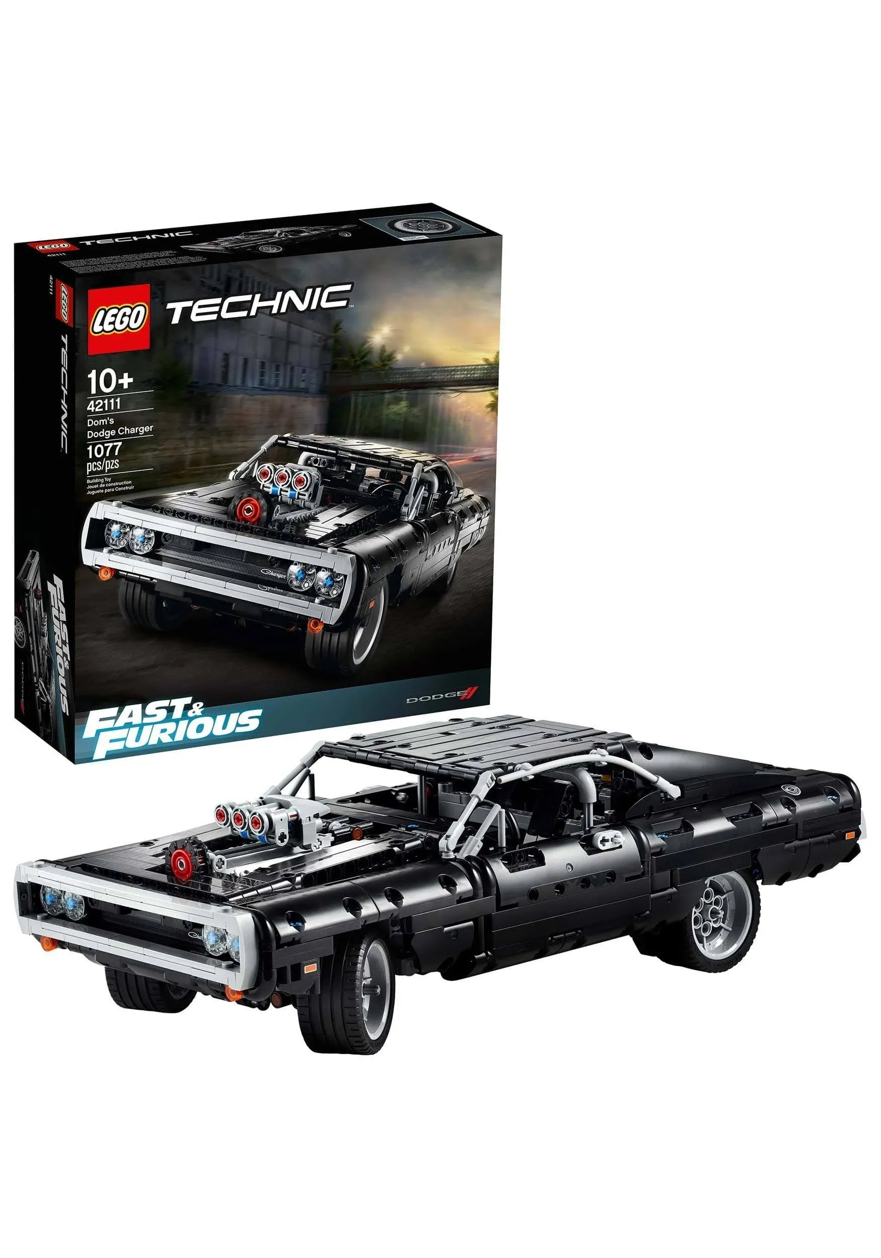 LEGO Technic Fast & Furious Dom's Dodge Charger 42111 Building Toy - Racing Car Model Building Kit, Iconic Movie Inspired Collector's Set, Gift Idea for Kids, Teens, and Adults Ages 10+ 