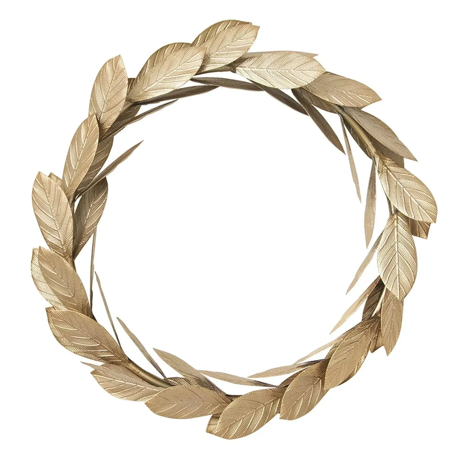 Gold Leaves Metal Wreath Wall Decor for Front Door,13 inch Door Wreath for ...