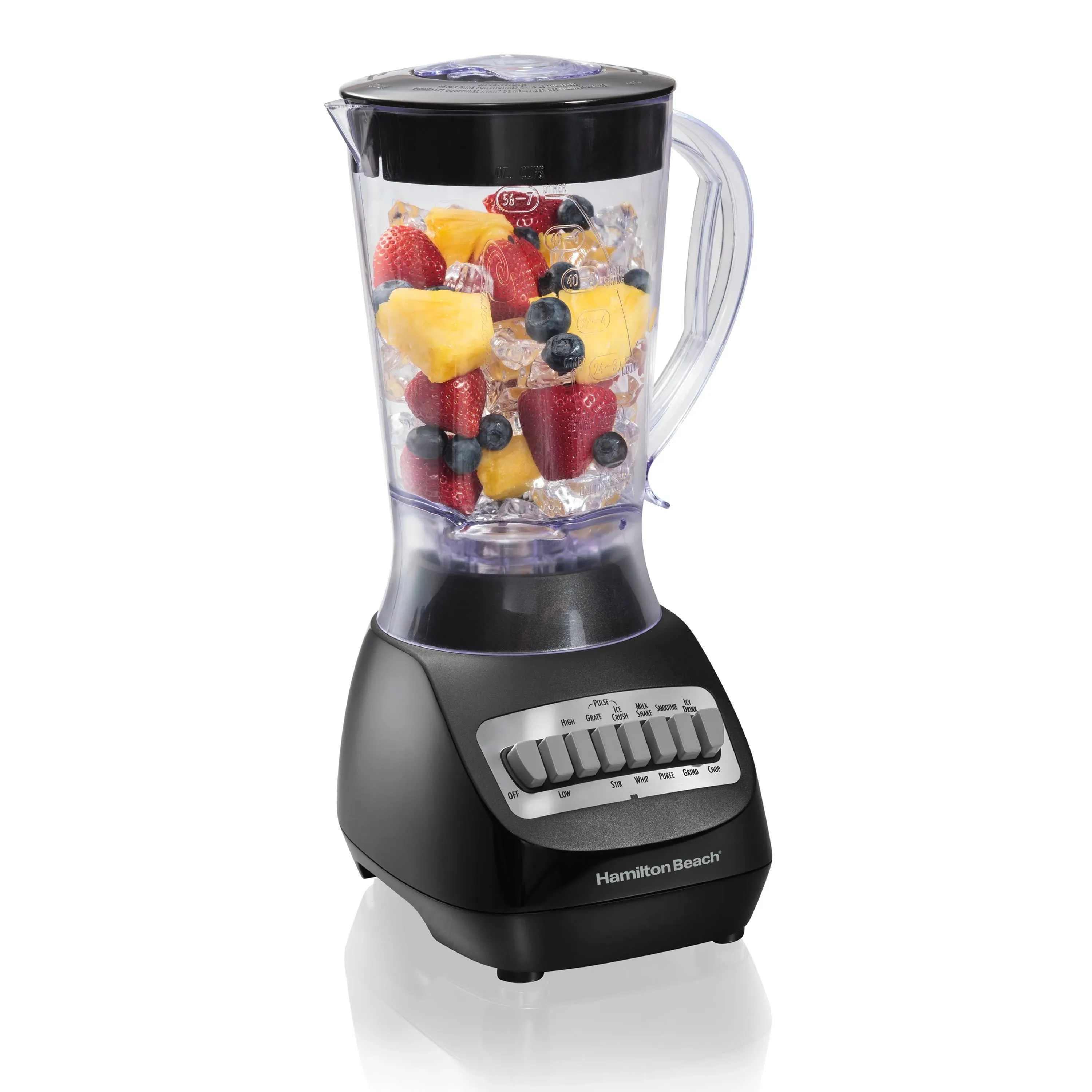 Beach Smoothie Electric Blender with 10 Speeds, 56 oz. BPA-Free Plastic Jar, Model 50190