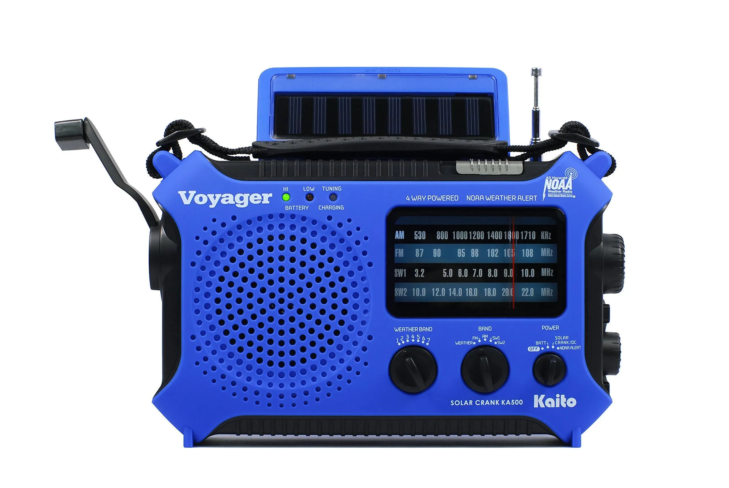 Kaito Ka500bu 5-Way Powered Emergency Am/fm/sw Weather Alert Radio Blue