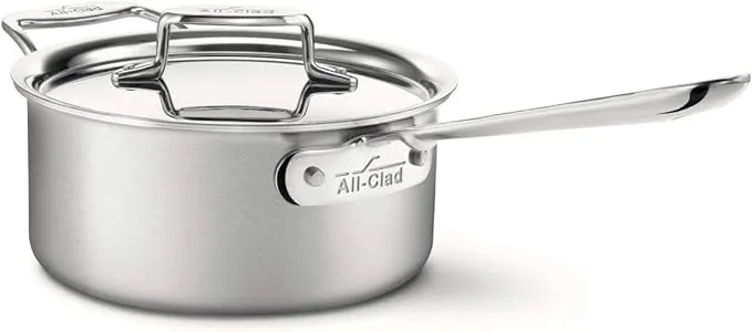 All Clad D5 Brushed Stainless 3 qt. Sauce Pan with Lid