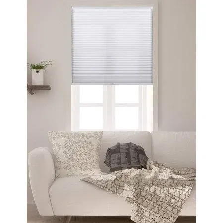 Arlo Blinds Single Cell Light Filtering Cordless Cellular Shades, Color: Pure White, Size: 18" W x 60" H