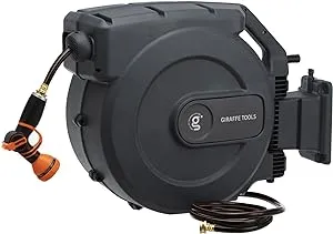 Giraffe Tools 1/2‘’ 78 ft Retractable Garden Hose Reel