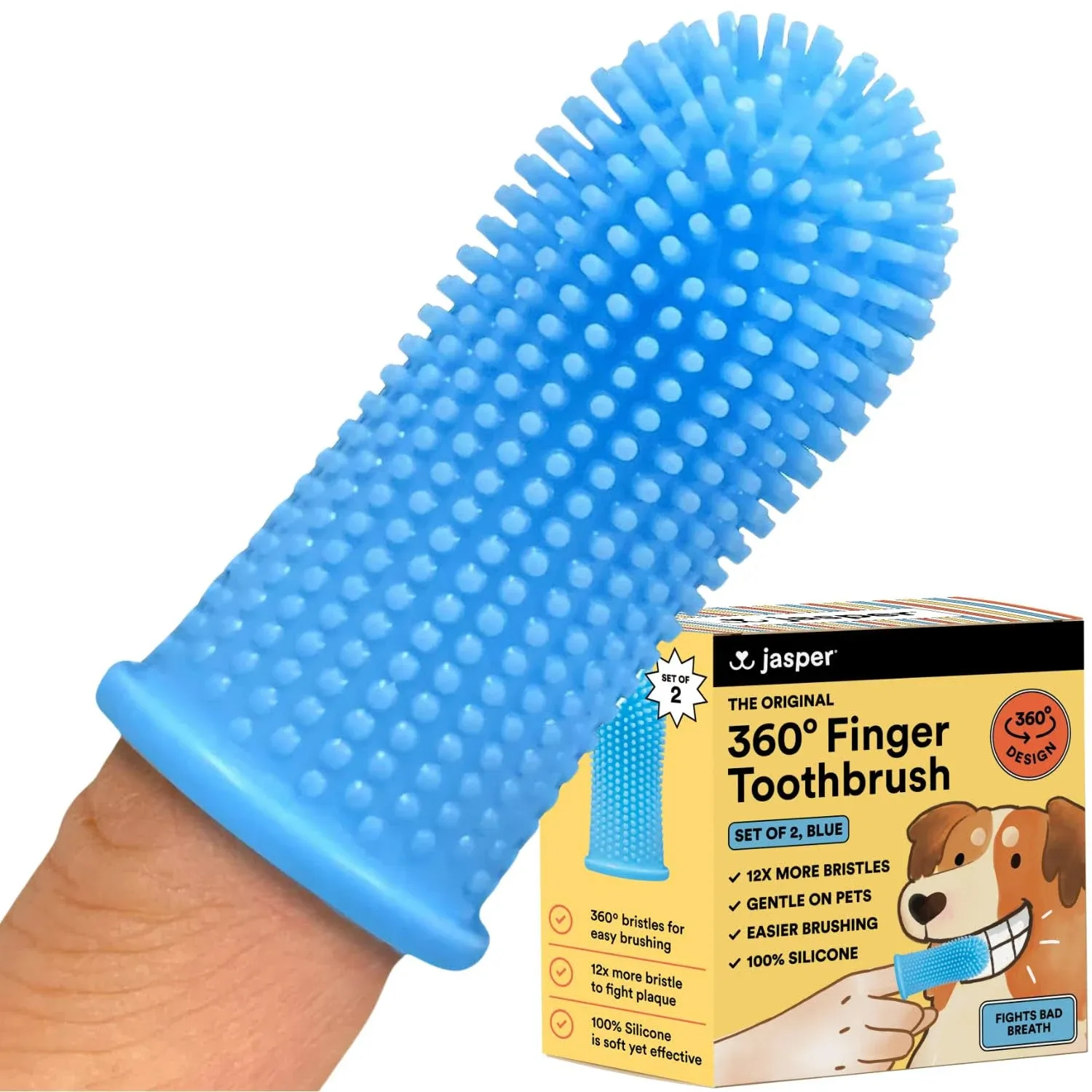 Dog Toothbrush 360 Dog Tooth Brushing Kit Cat Toothbrush Dog Teeth Cleaning