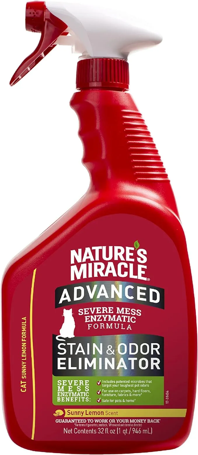 Nature's Miracle Cat Advanced Stain & Odor Eliminator Lemon Scented 32fl oz