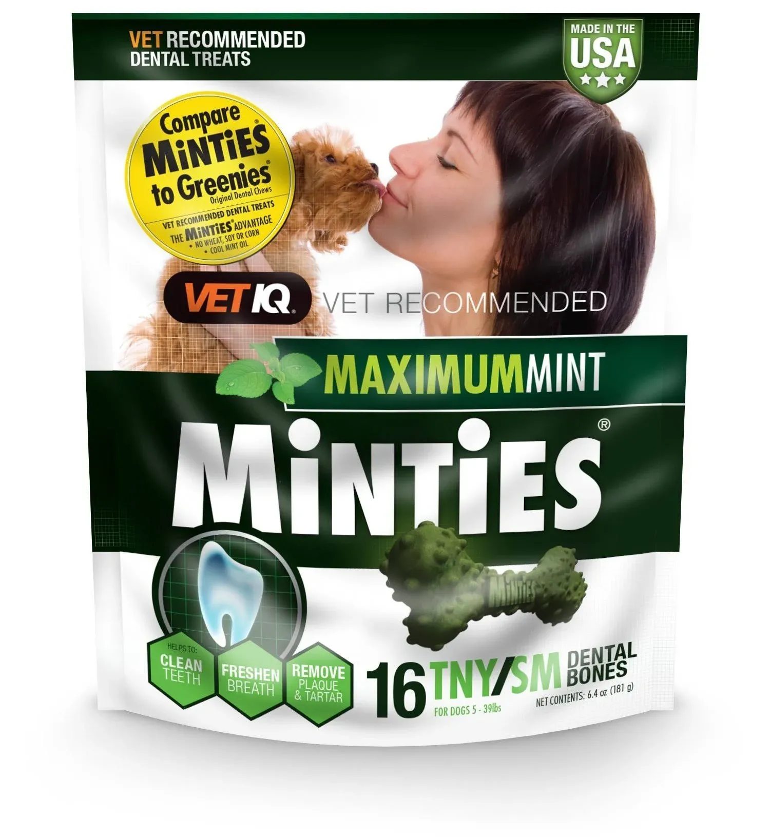 Sergeants Minties Dental Treats for Dogs Tiny Small - 16 Count