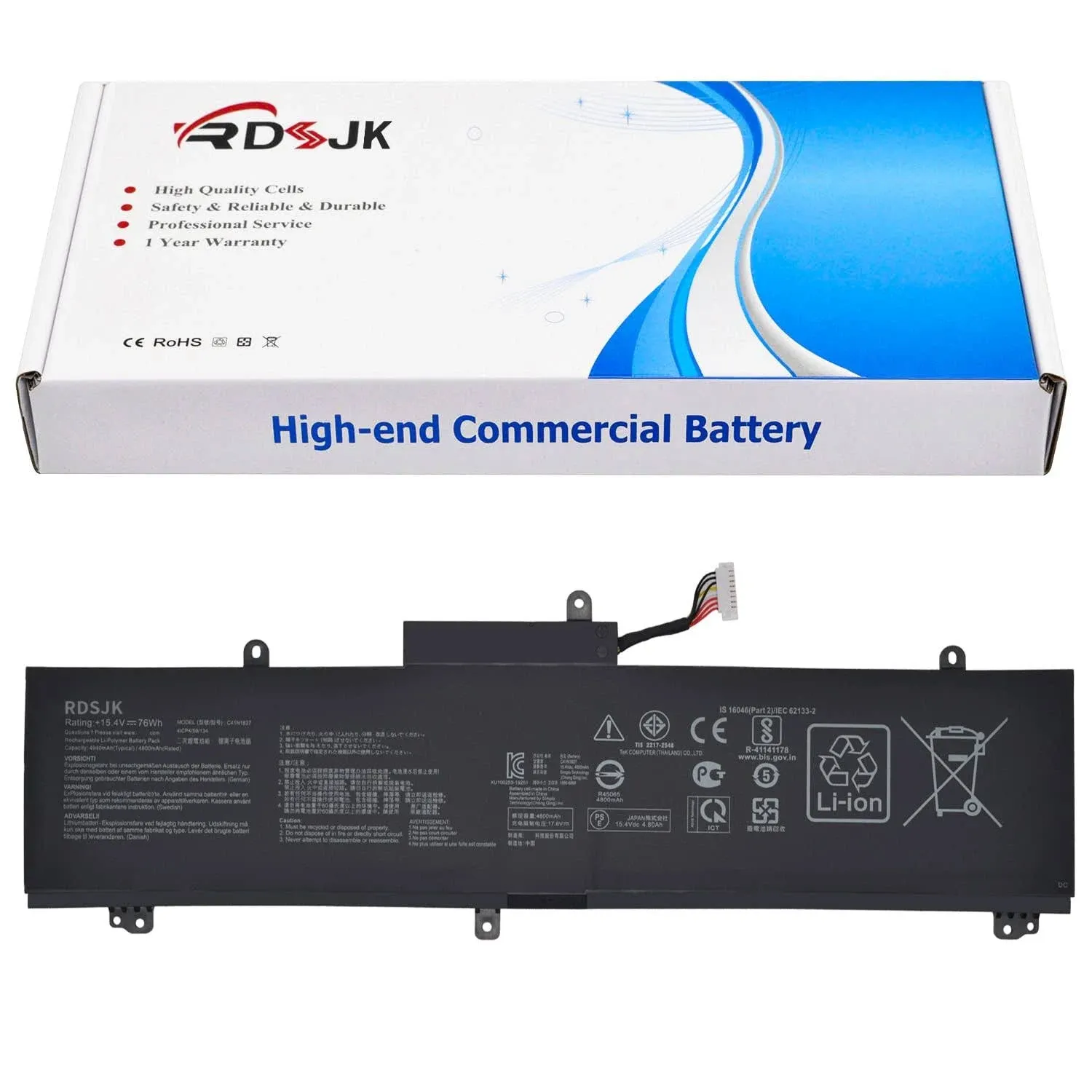 C41N1837 Laptop Battery for Asus ROG Zephyrus GA502DU GA502GU GA502IV GU502DU G