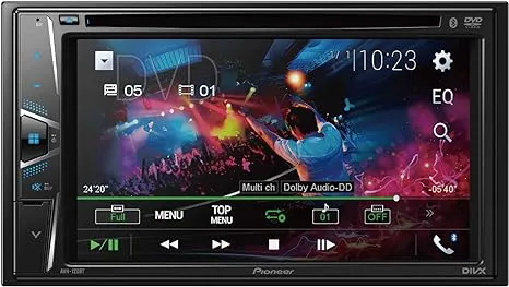 Pioneer AVH-120BT 6.2 Inch Double Din DVD/MP3/CD Player with Touchscreen Bluetooth.