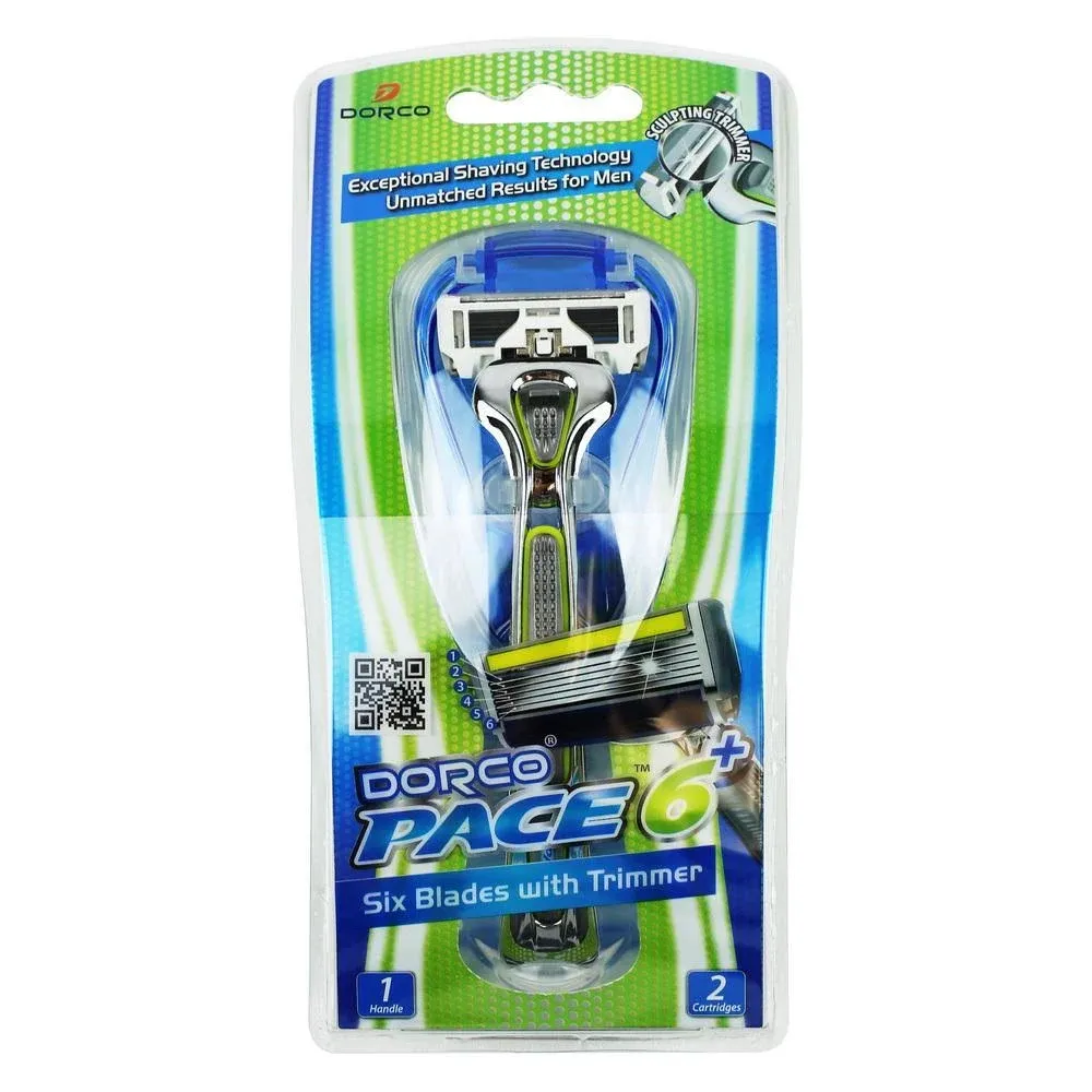 Dorco Pace - 6 Blade Razor with Trimmer for Men