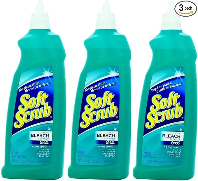 Soft Scrub Gel with Bleach Cleaner, 28.6 Ounces (Pack of 6)