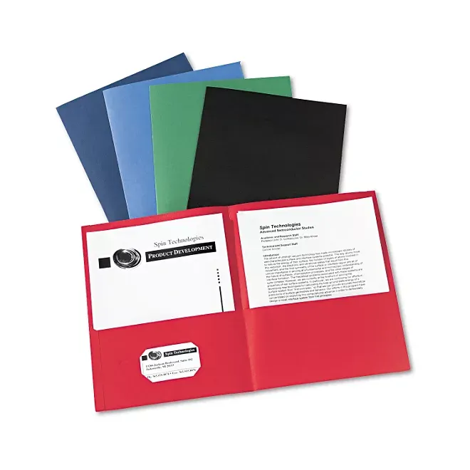 Avery Two-Pocket Folder, 40-Sheet Capacity, Assorted Colors, 25/Box