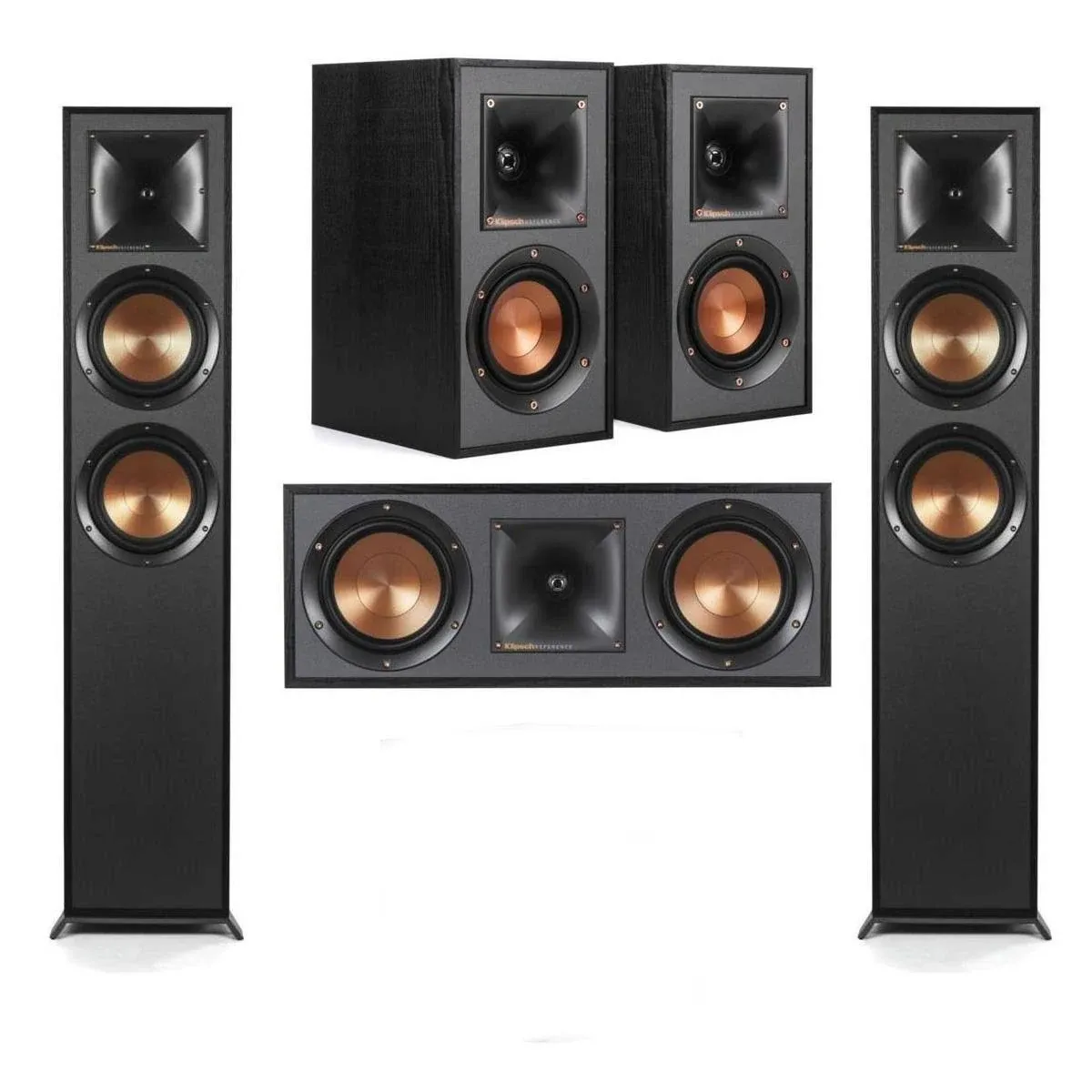 Klipsch R-625FA Dolby Atmos Floor Standing Speakers R-41M Speakers R-52C Speaker