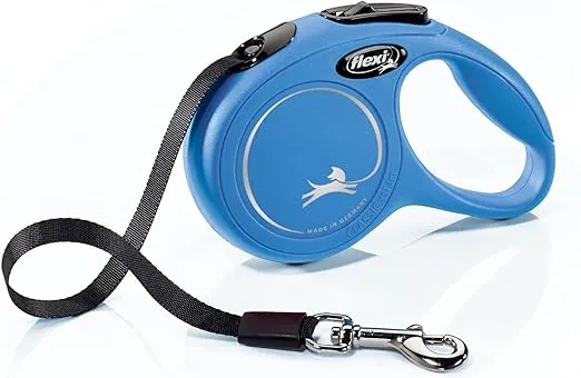 Flexi Classic Retractable Tape Dog Leash, Blue, X-Small, 10-ft