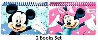 Party Favors Disney Mickey Mouse and Minnie Autograph Note pads Book- 2 pcs (Color & Style May Vary)