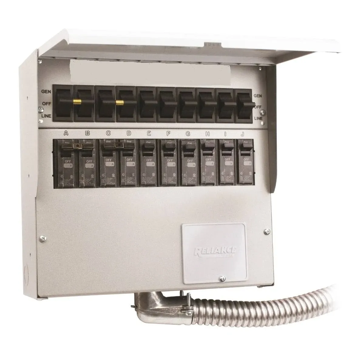 Reliance Controls 10 Circuit 50-Amp Transfer Switch 510C