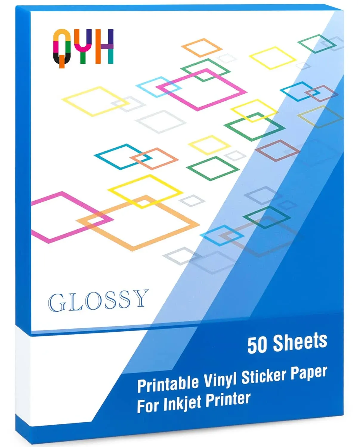 Printable Vinyl for Inkjet Printer Glossy 50 Sheets Sticker Paper ... FMBI Sales