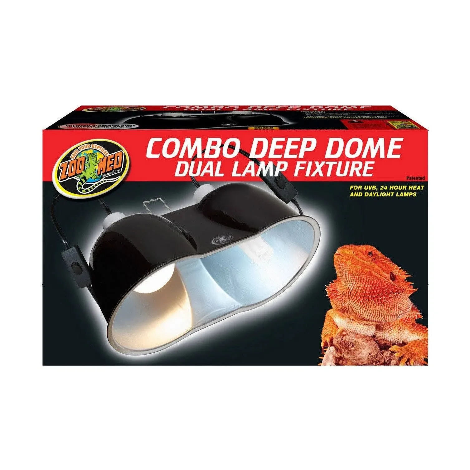 Zoo Med Combo Deep Dome Dual Lamp Fixture