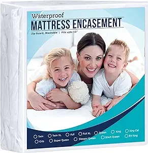 Utopia Bedding Zippered Mattress Encasement 100% Waterproof and Bed Bug Proof Mattress Protector