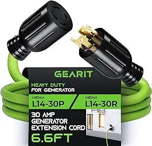 Gearit 30-Amp Generator Extension Cord 120/250-Volt 4-Prong 7500W