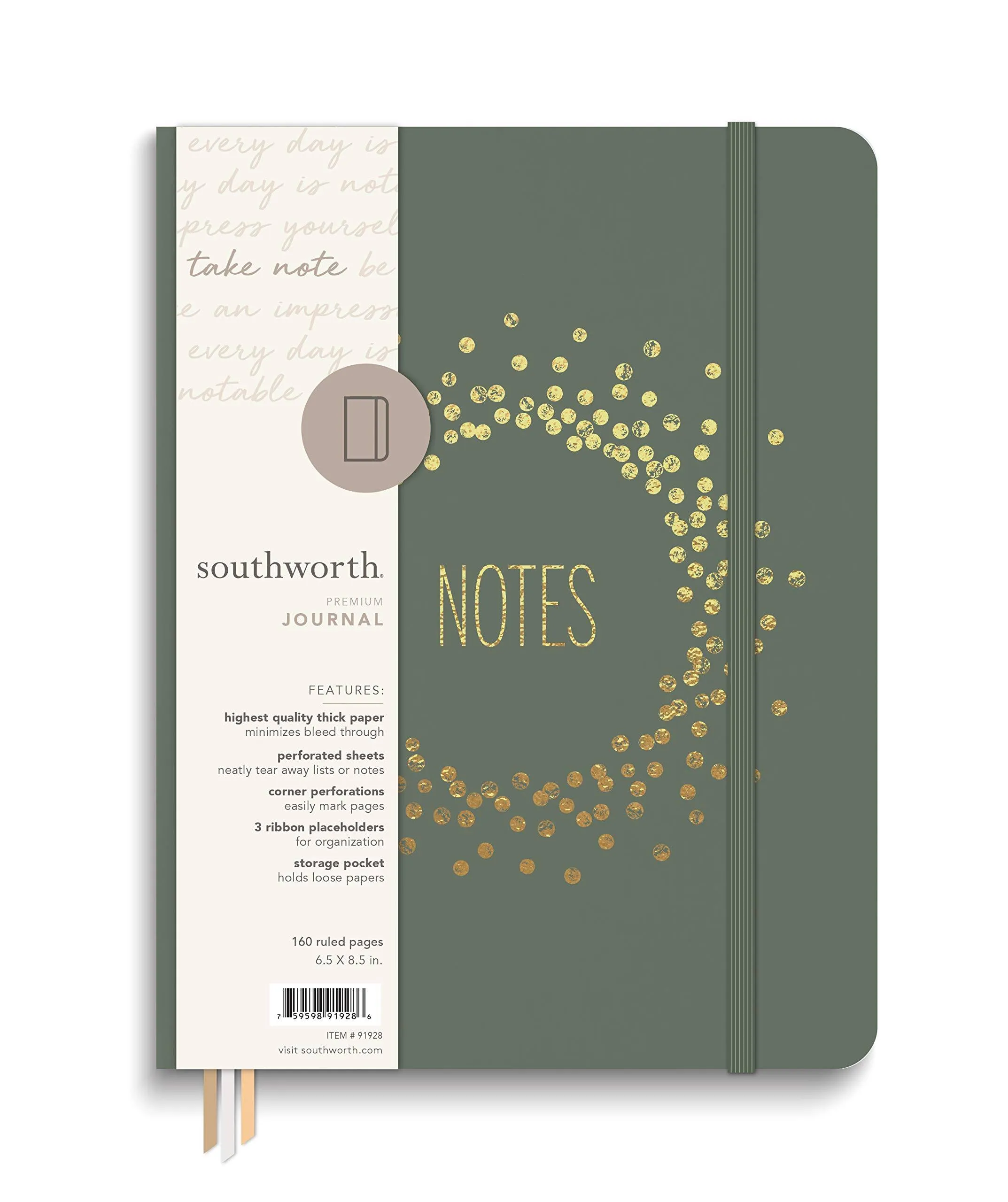 Premium Journal, 6.5”X 8.5”, Sage Copper Burst Design, Premium 28Lb/105Gsm Paper