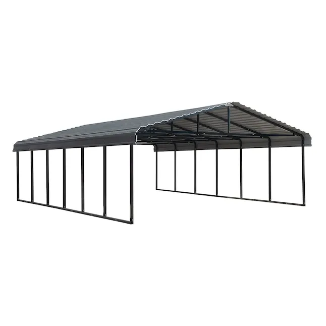 Arrow 20 ft. x 29 ft. Carport Charcoal