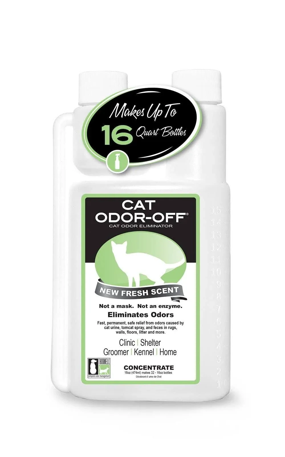 Thornell Cat Odor-Off Fresh Scent Odor Eliminator Concentrate, 16 oz.