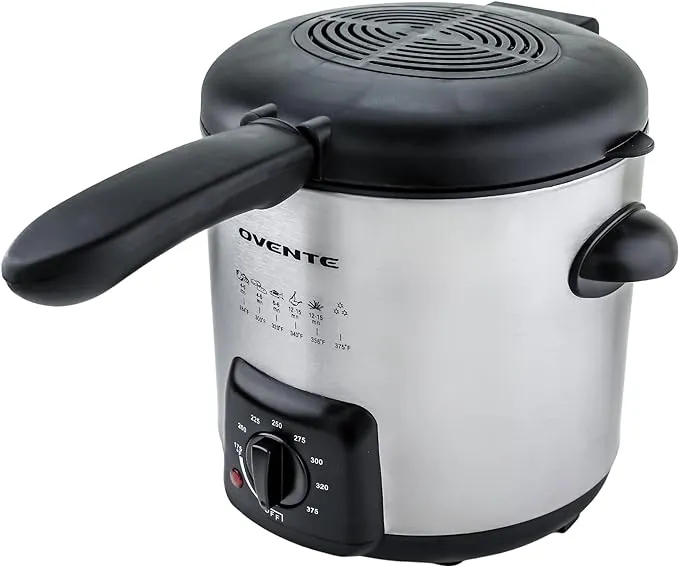 Ovente Stainless Steel Deep Fryer 0.9 Liter (FDM1091BR)