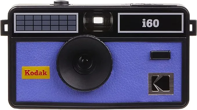 Kodak i60 - Cámara de película reutilizable de 1.378 in, estilo retro, sin enfoque, flash integrado, prensa y flash emergente (Very Peri)