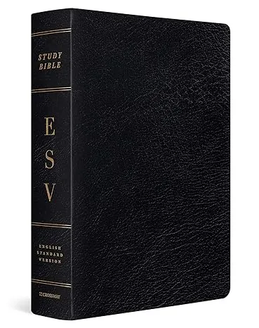 ESV Study Bible, Large Print (Genuine Leather, Black)