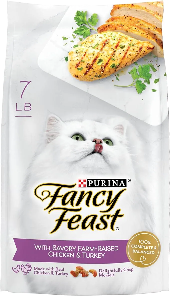 Purina Fancy Feast Dry Cat Food with Savory Chicken and Turkey - 7 lb. Bag