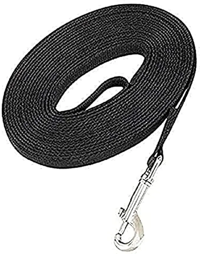 Dog Training. Guardian Gear Cotton Web Training Lead /Leash 15&#039; X 5/8&#034;. Black