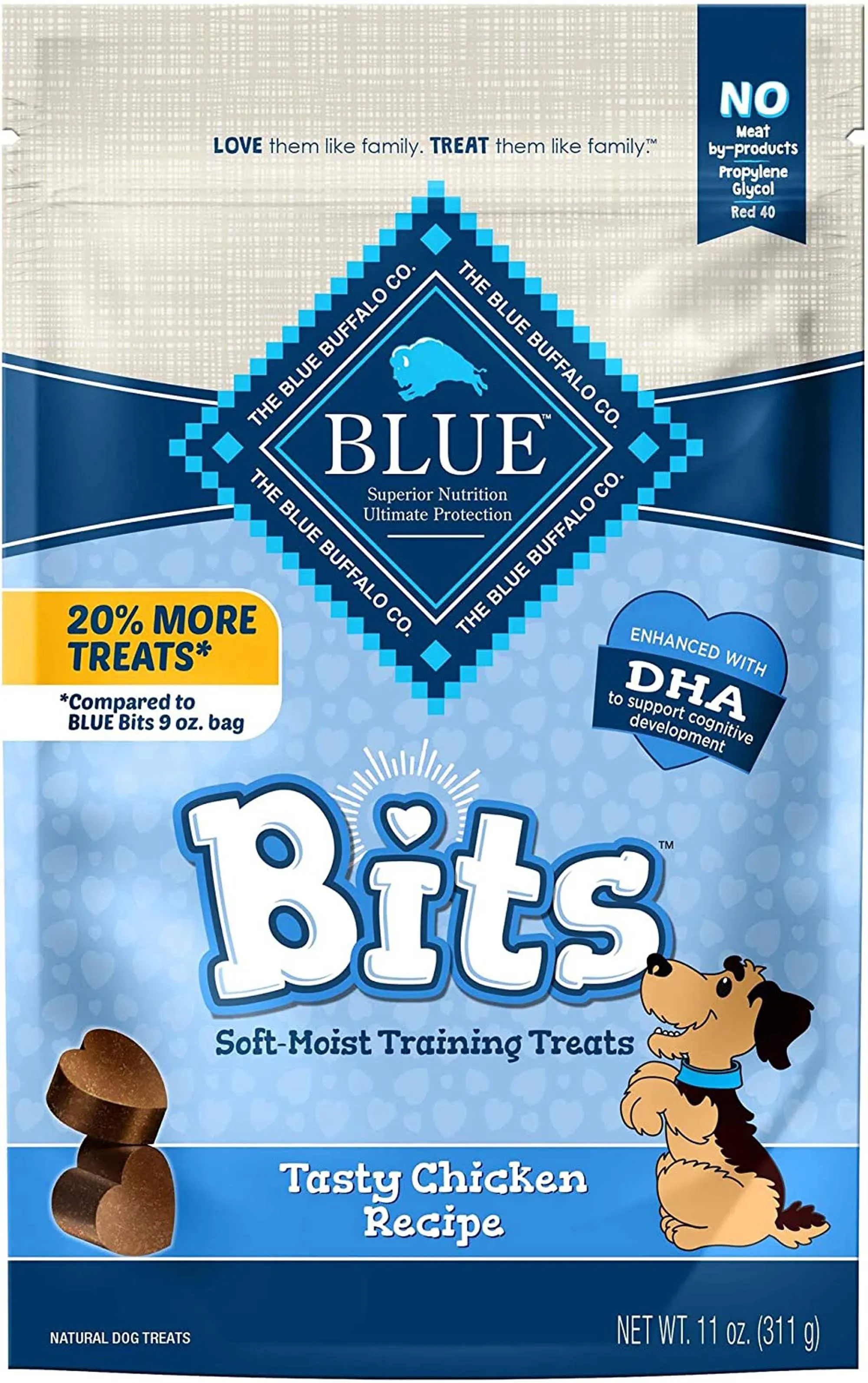 Blue Buffalo Bits Soft Dog Treats for Training, Enhanced with DHA, 19-oz. Bag