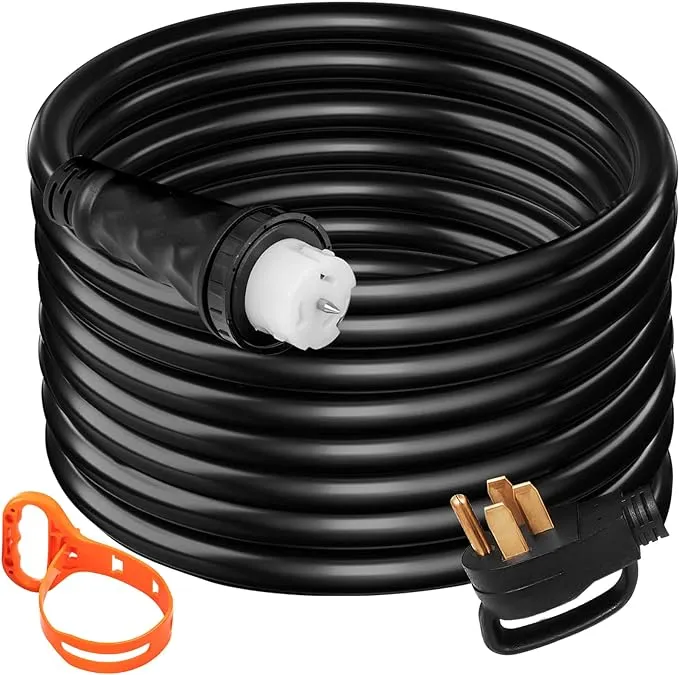 Mophorn 10Ft 50 Amp Generator Extension Cord STW 6/3 + 8/1 Generator Cord 125V 250V Generator Power Cord N14-50P & SS2-50R & CS6364 Twist Lock ConnectorsMophorn 10Ft 50 Amp Generator Extension Cord STW 6/3 + 8/1 Generator Cord 125V 250V Generator Power C