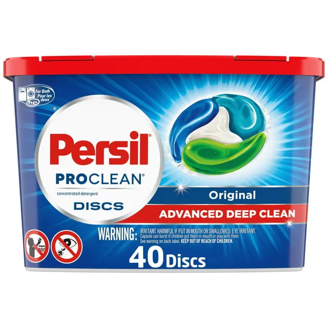 Persil Discs Laundry Detergent Pacs, Original Scent, High Efficiency (HE) Compatible, Laundry Soap, 62 Count