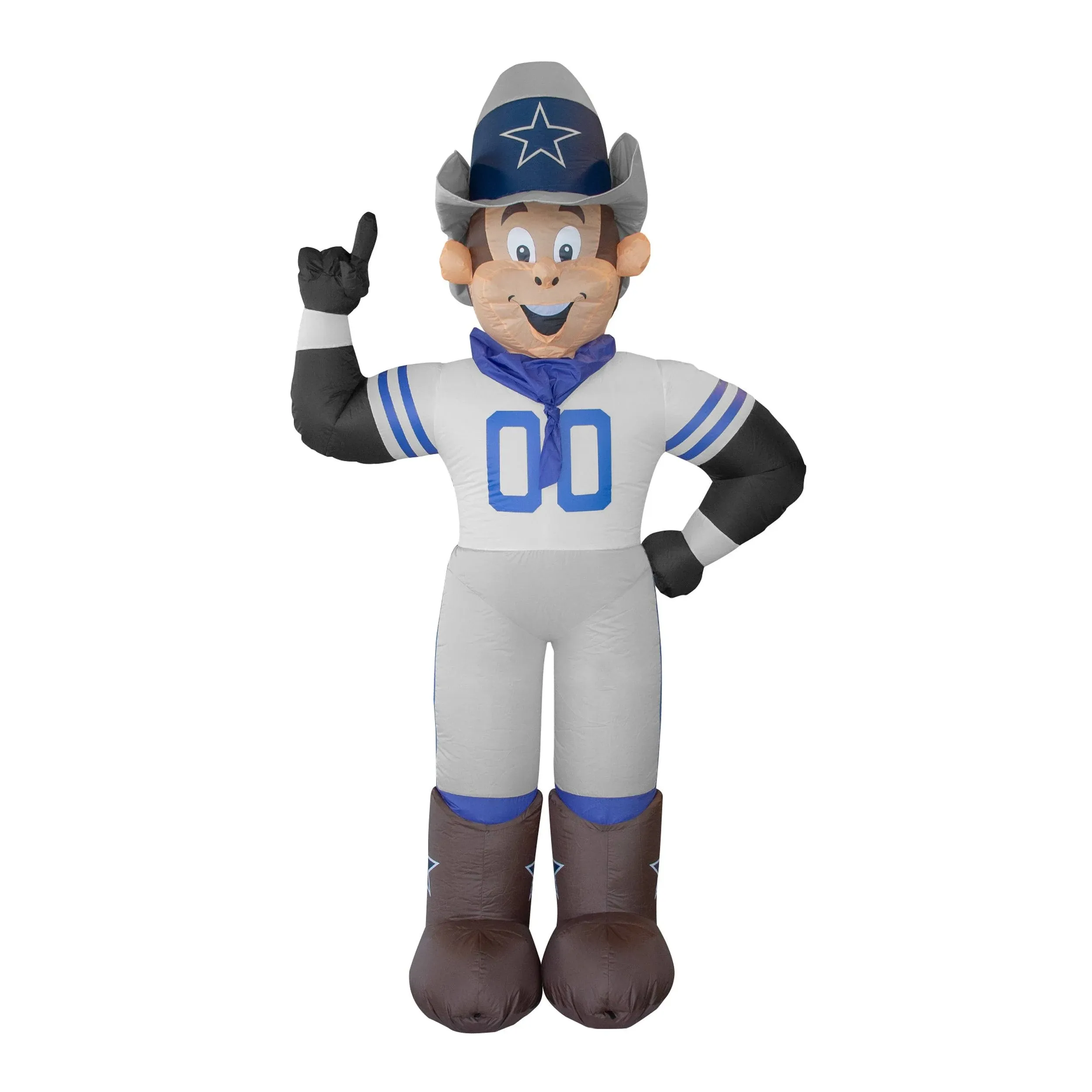 DALLAS COWBOYS Logo Brands 7&#039; Inflatable Light-Up LED Lit Mascot for Yards